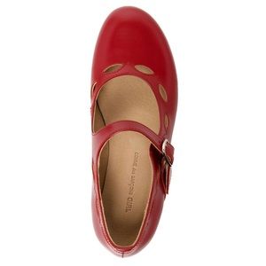 Comme des Garcons Girl Red Leather Mary Jane Flats
